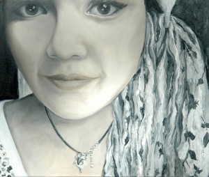 Ellie closeup painting
