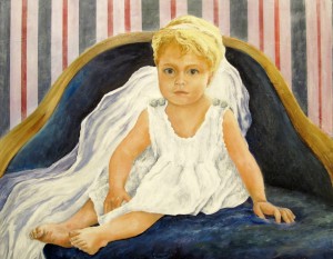 Peregrine in wedding dress