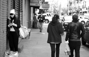 On the street